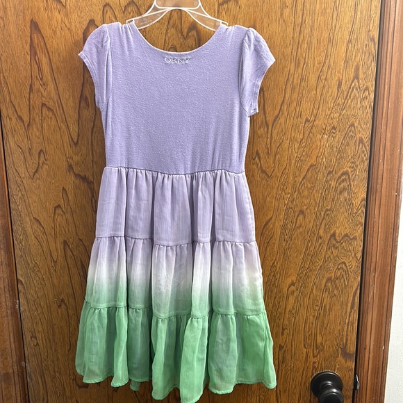 DKNY Purple/Green Size 6 Girls Dress - Picture 4 of 5